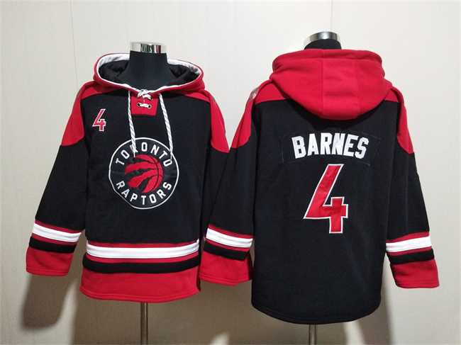 Men's Toronto Raptors #4 Scottie Barnes Black Red Lace-Up Pullover Hoodie,We sell and wholesale Men's Toronto Raptors #4 Scottie Barnes Black Red Lace-Up Pullover Hoodie on line form chian!